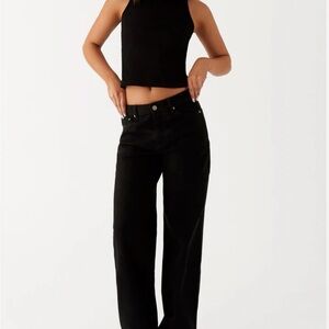 peppermayo keanna low rise denim jeans - black size 2